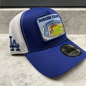 New Era Los Angeles Dodger Stadium MLB 9FORTY A-Frame SnapBack Trucker Patch Hat